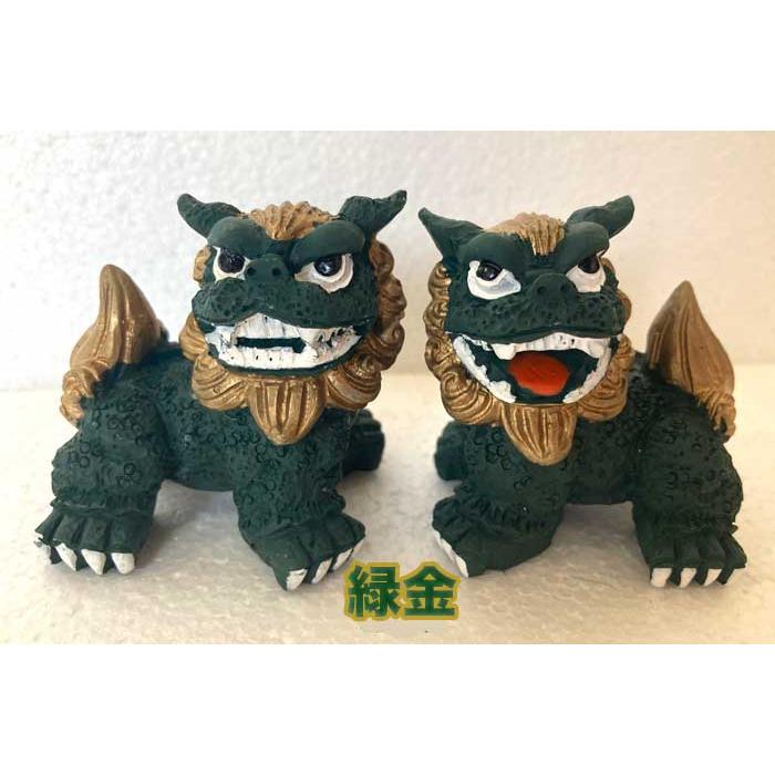 シーサー置物 藤シーサー 沖縄 金シーサー : okinawa マリンブルー