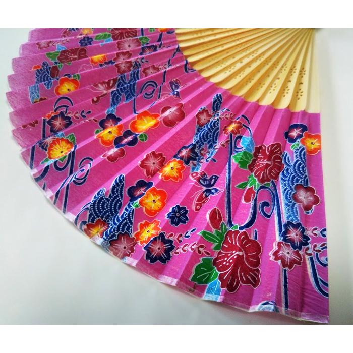 沖縄 扇子 ハイビスカス 桜 紅型 シルク扇子 新作 全国送料無料