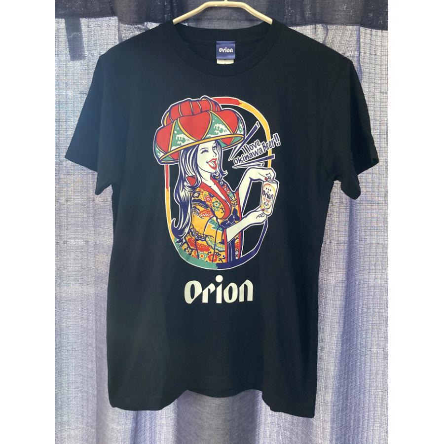 オリオンビールTシャツ 花笠ガール 紺 orion 正規品 : okinawa マリン