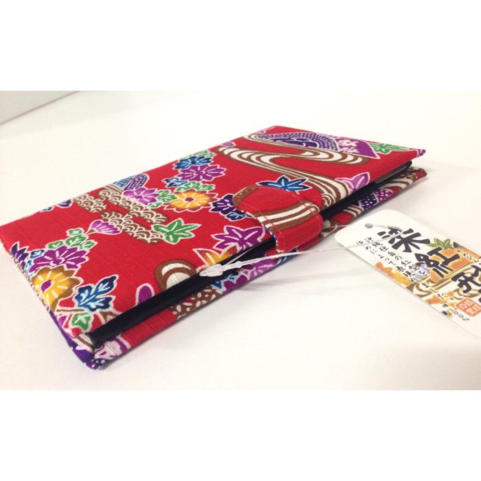 貴重品カード入れ 染紅型 赤 紺 カード入れ 沖縄紅型 全国送料無料