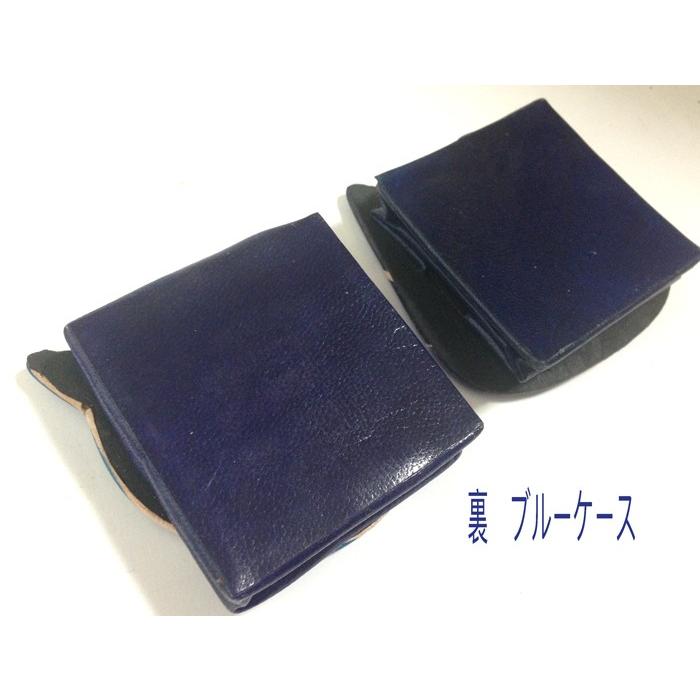 ジンベエザベ シーサー 本皮使用 BOX型ブルーコインケース 沖縄お土産