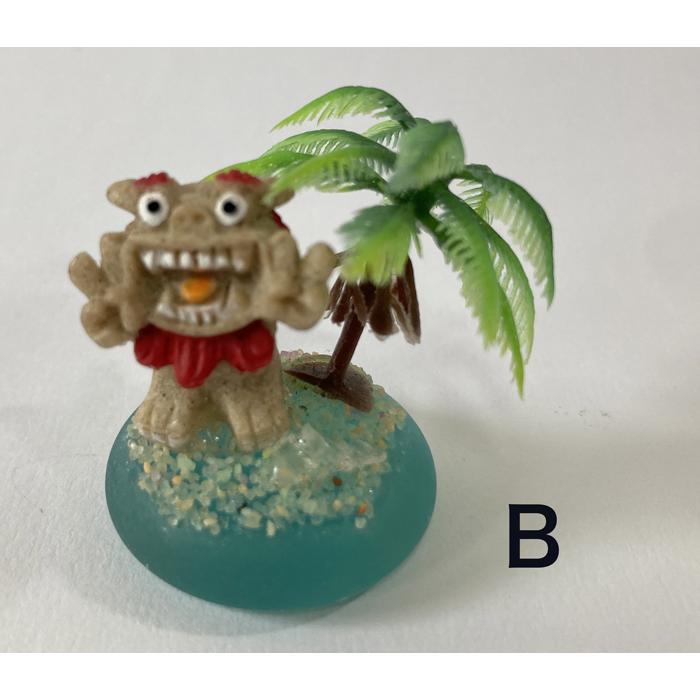 シーサー置物 シーグラスに乗った ミニミニ シーサー : okinawa マリン
