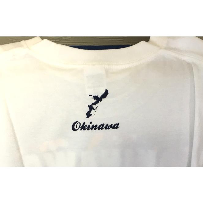 沖縄Tシャツ ボタニカルOKINAWA 白 : okinawa マリンブルー - 通販