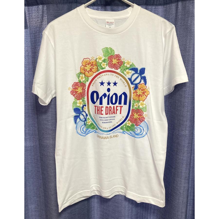 オリオンビールTシャツ オリオン ハイビスカス Tシャツ ホワイト 綿
