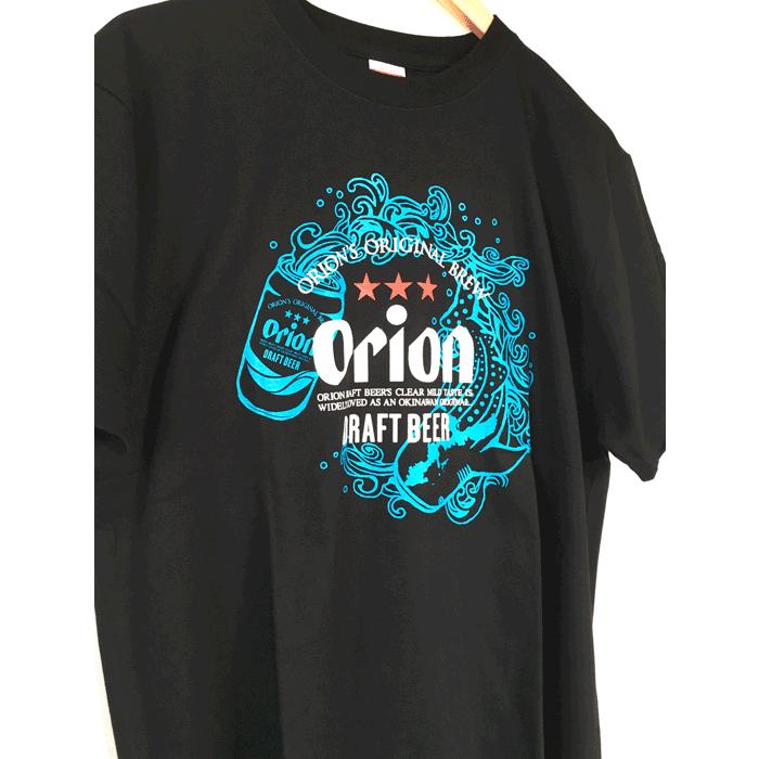 オリオン Tシャツ 旧ロゴ ブラック 泡乗りジンベエ Sサイズ 黒 白 綿 