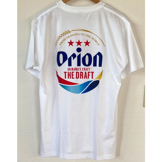 オリオンTシャツ ロゴ バックプリント カンパイ 白 orion シャツ