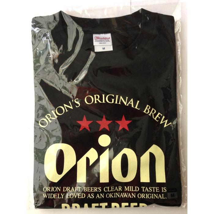 オリオンビールTシャツ ドラフト S M L XL 旧デザイン 黒 綿100% 送料