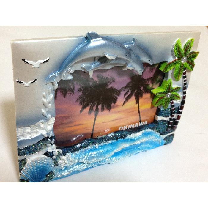 ドルフィン 写真立て パール イルカ 沖縄 南島雑貨 ギフト 南島