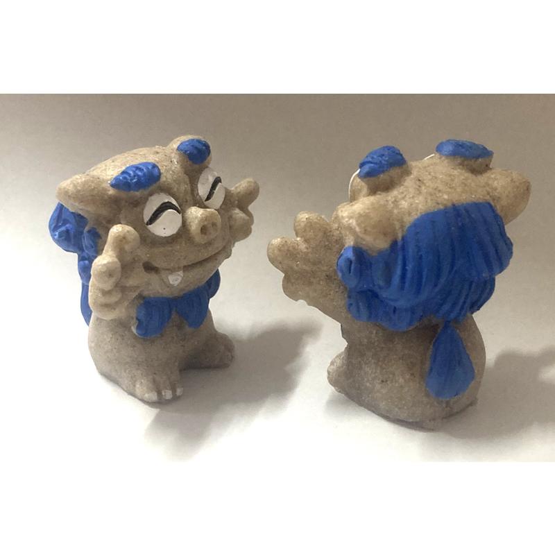 ピースシーサー置物 ミニシーサー 赤 青 オレンジ 厄除け魔除け お守り