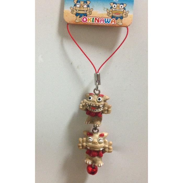 公式ショップ ペアシーサーストラップ ピースシーサー お守り 赤 開運 魔除け 沖縄お土産