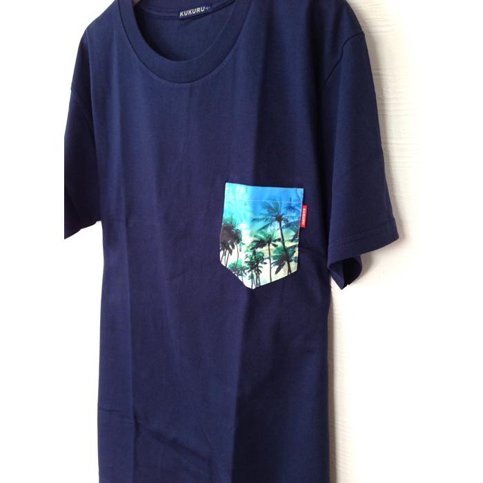 ポケットTシャツ ヤシの木 M L LL 沖縄 全国送料無料 : okinawa マリン