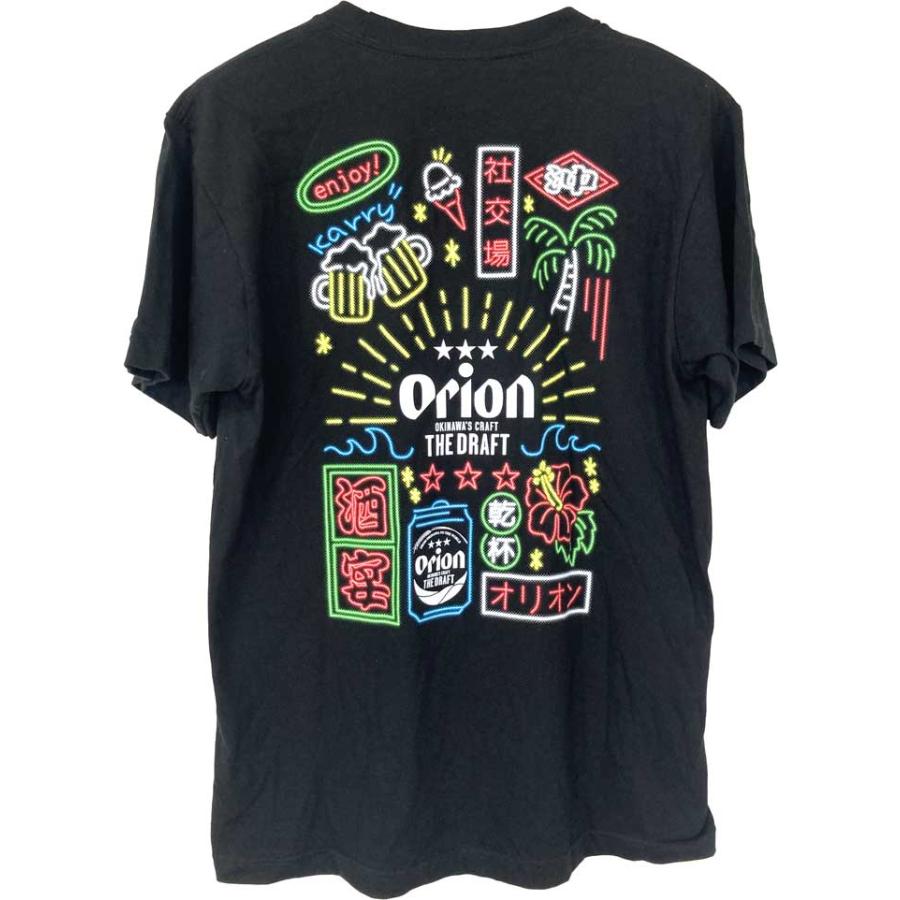 オリオンTシャツ 沖縄レトロ柄 黒 ネオン orion正規品 : okinawa