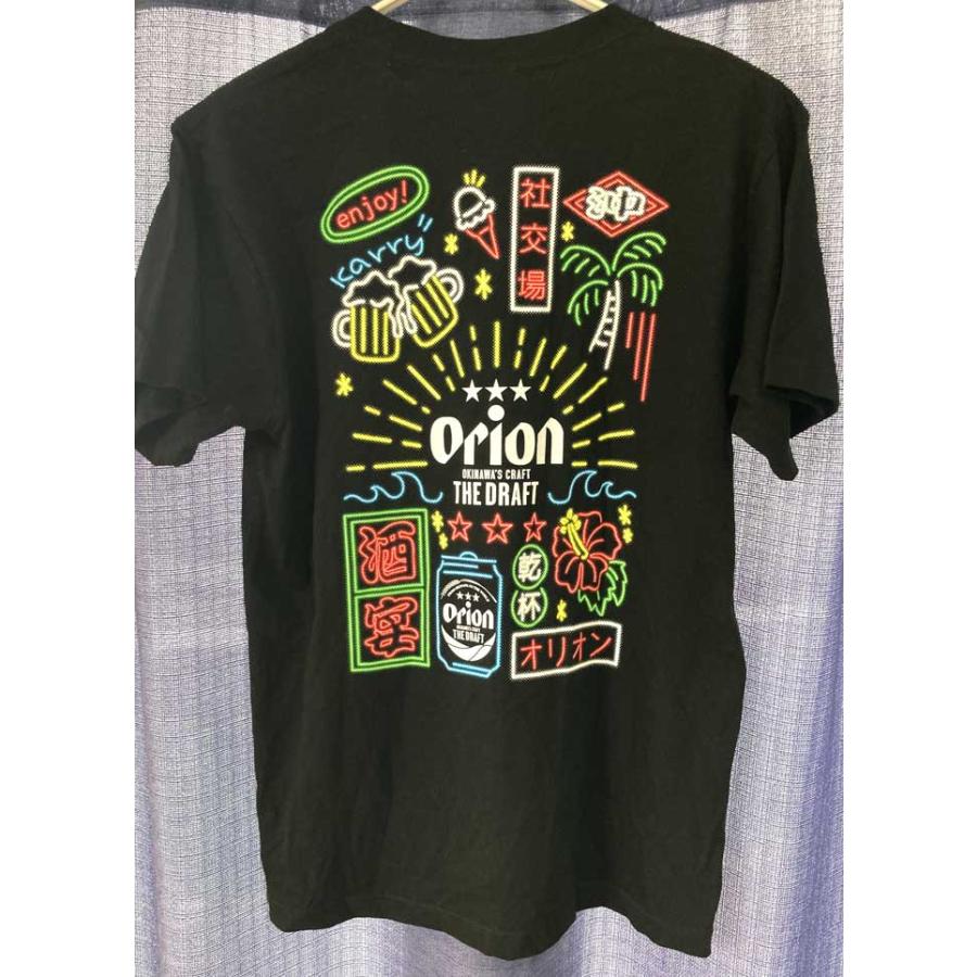 オリオンTシャツ 沖縄レトロ柄 黒 ネオン orion正規品 : okinawa