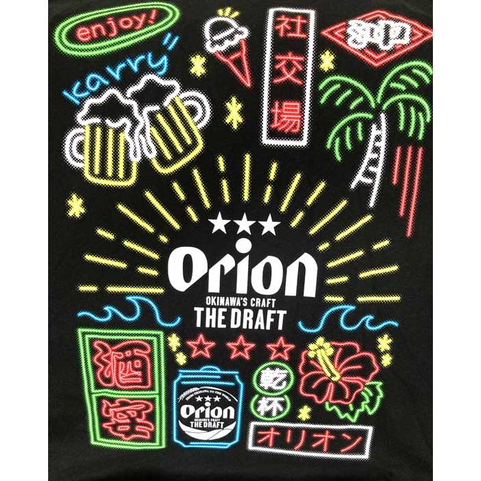 オリオンTシャツ 沖縄レトロ柄 黒 ネオン orion正規品 : okinawa