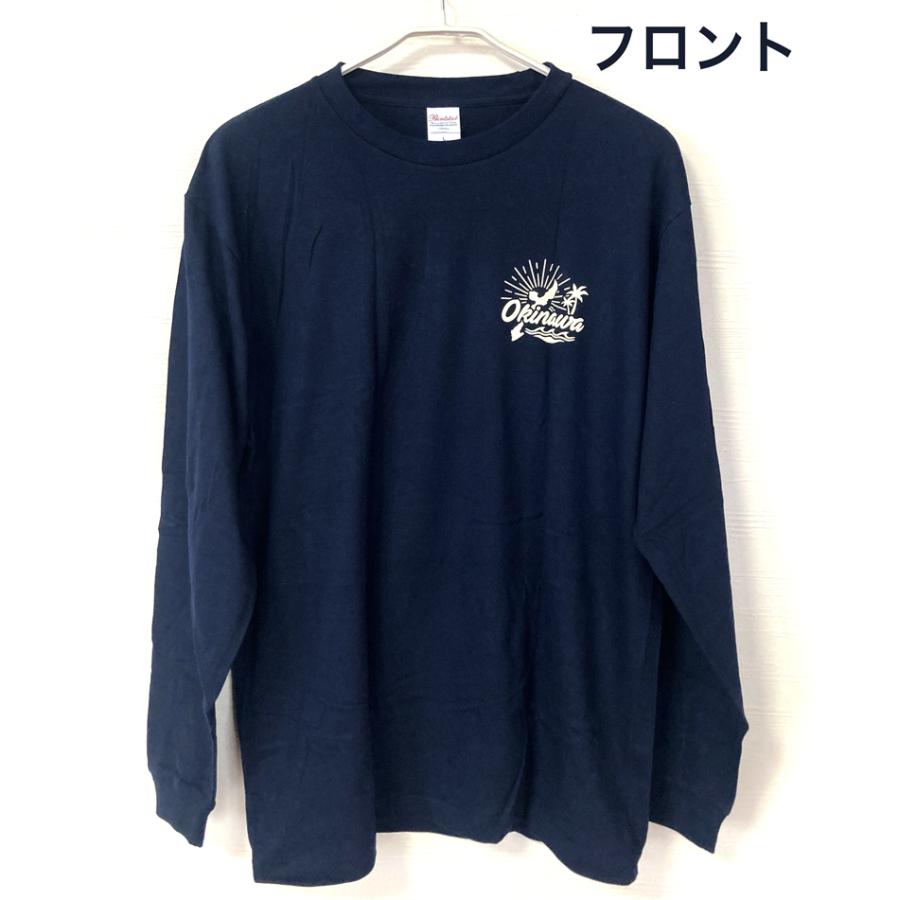 沖縄 長袖Tシャツ okinawa ロード パラダイスロード紺 : okinawa