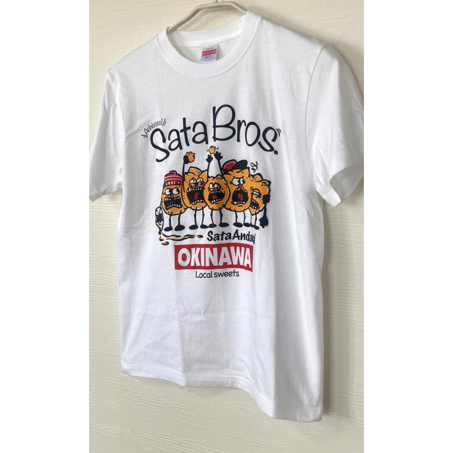 沖縄Tシャツ sata bros サーターアンダーギーtシャツ 白 : okinawa