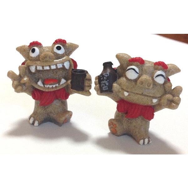 シーサー置物 ペアシーサー 乾杯 泡盛 厄除け魔除け お守り 沖縄お土産