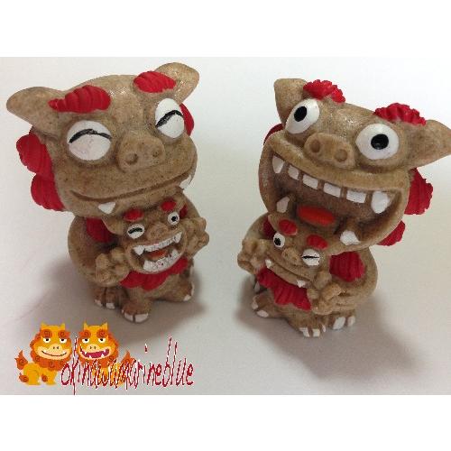 百貨店 シーサー置物 ペアーシーサー 子連れシーサー 厄除け魔除け お守り 沖縄お土産 Pmajk Gov Pk