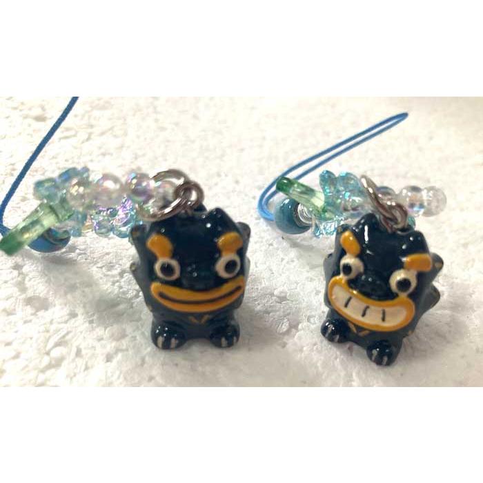 ペアーシーサー なかよしーさー ビーズハイビスカス シーサー