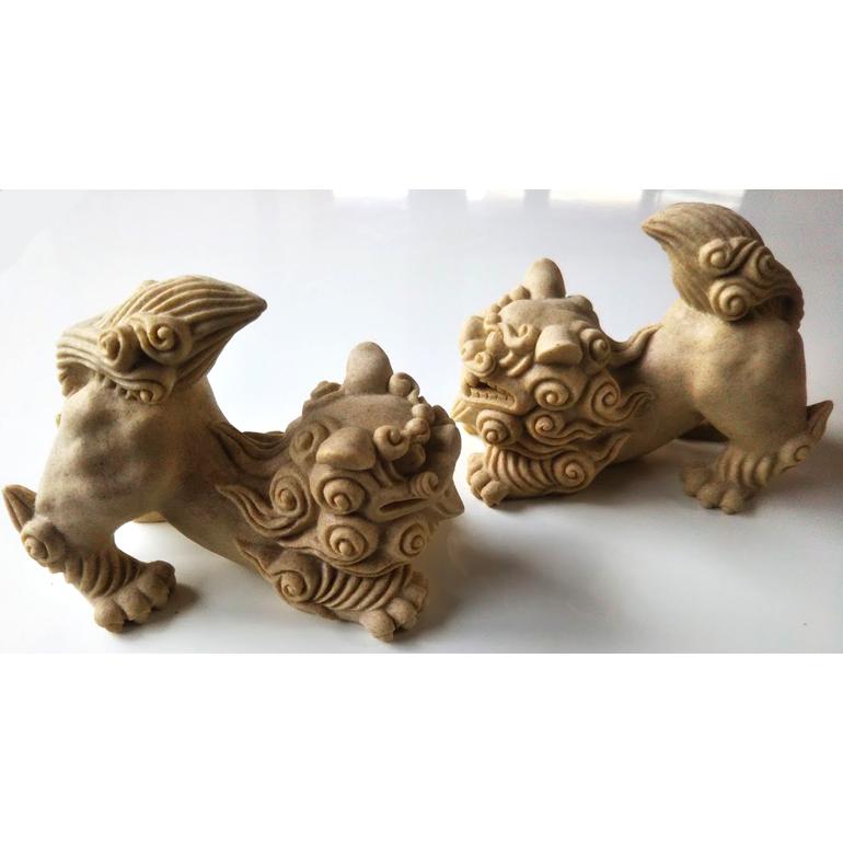 シーサー置物 新石シーサー 絶品 縦 ペアシーサー シーサー お守り 沖縄お土産