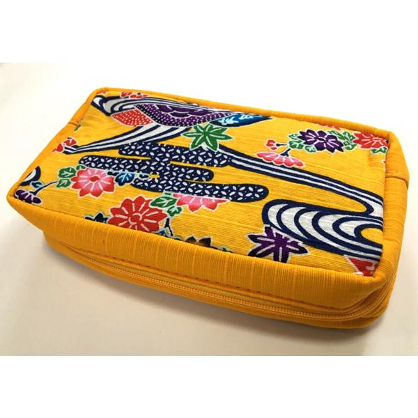 民族模様 ポーチ 赤と青 ベトナム 赤ザオ（ヤオ）族 手刺繍 大人渋いポーチ（A）｜旅する