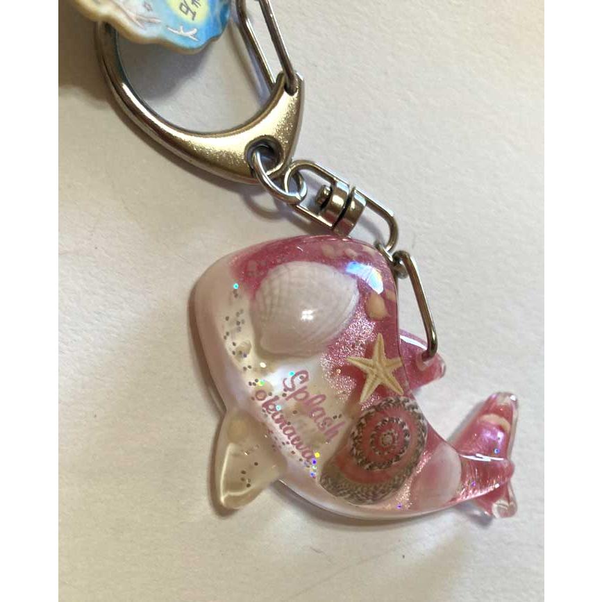 キーホルダー シェル Starfish 星砂 蓄光 ジンベエ イルカ ヒトデ