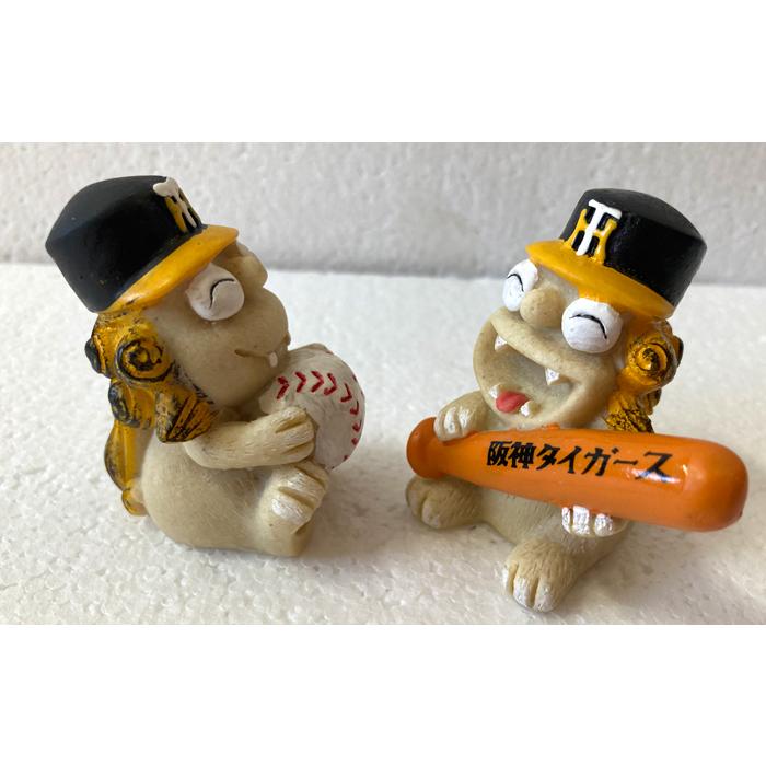 シーサー置物 阪神タイガース大笑いシーサー バッドandボール