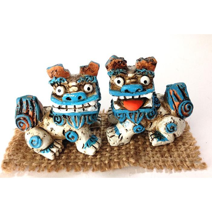 漆喰シーサー(青)