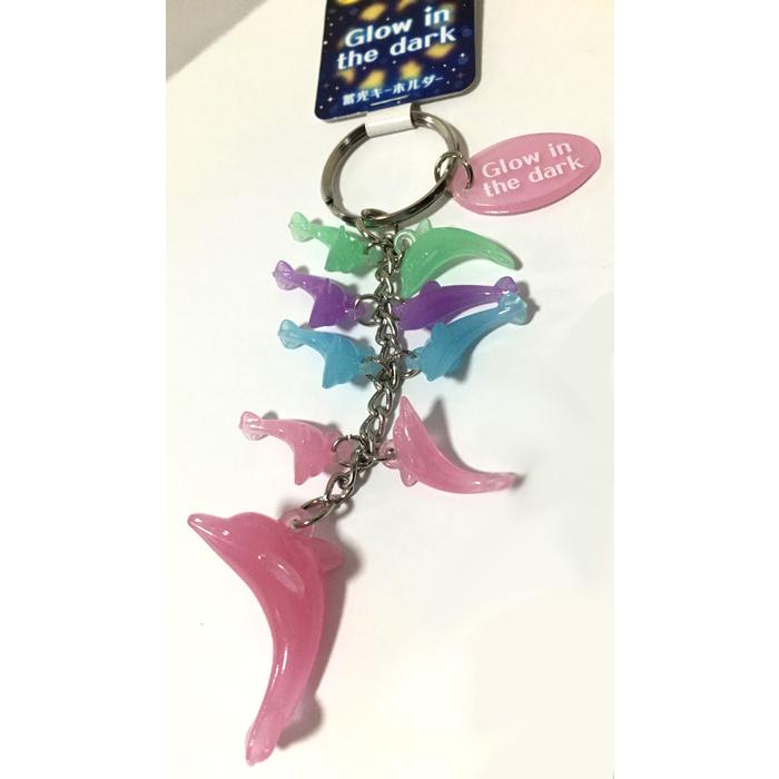 キーホルダー たくさんドルフイン イルカ 蓄光 カラードルフィン 送料