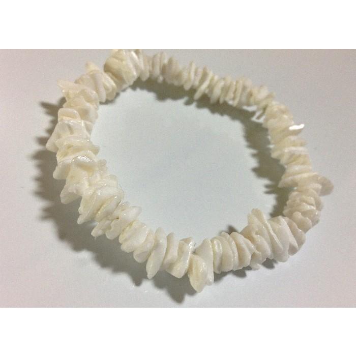 沖縄シェル 貝殻ブレスレットホワイト シェルアクセサリー 沖縄