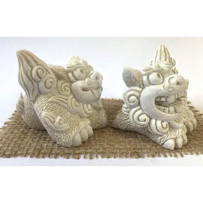 シーサー置物 若獅子 開運シーサー : okinawa マリンブルー