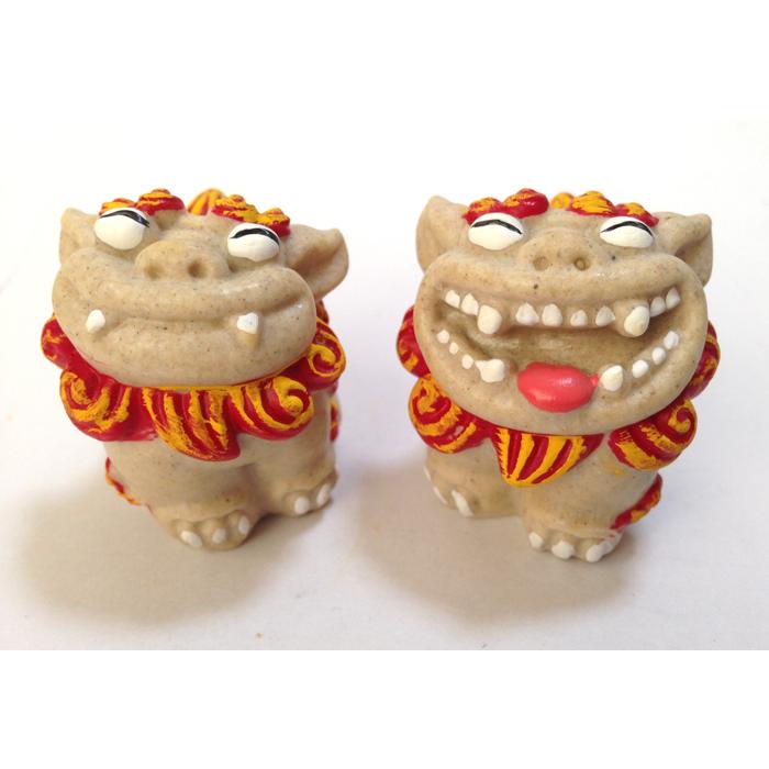 シーサー置物 夢福 シーサー 小 ペアシーサー 厄除け 魔除け お守り