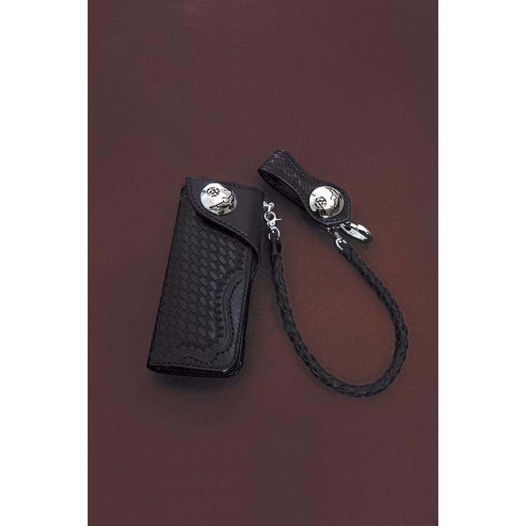 サドルウォレット バスケット Dタイプセット カスタム 黒 バイカーズ  