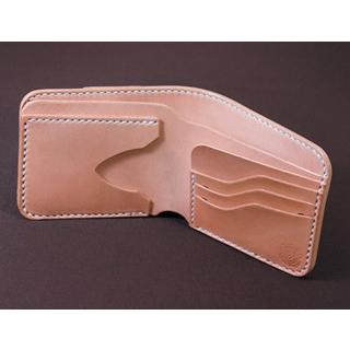 フル栃木レザー　バタフライウォレット　二つ折り　ケース　分離型 サドルバタフライウォレット Fタイプ きなり 二つ折り 2つ折り ミニ