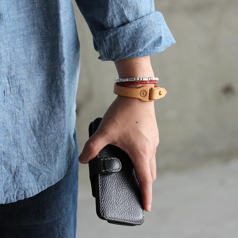 アンティークビーズ ブレスレット 白中玉 ヴィンテージビーズ 民族