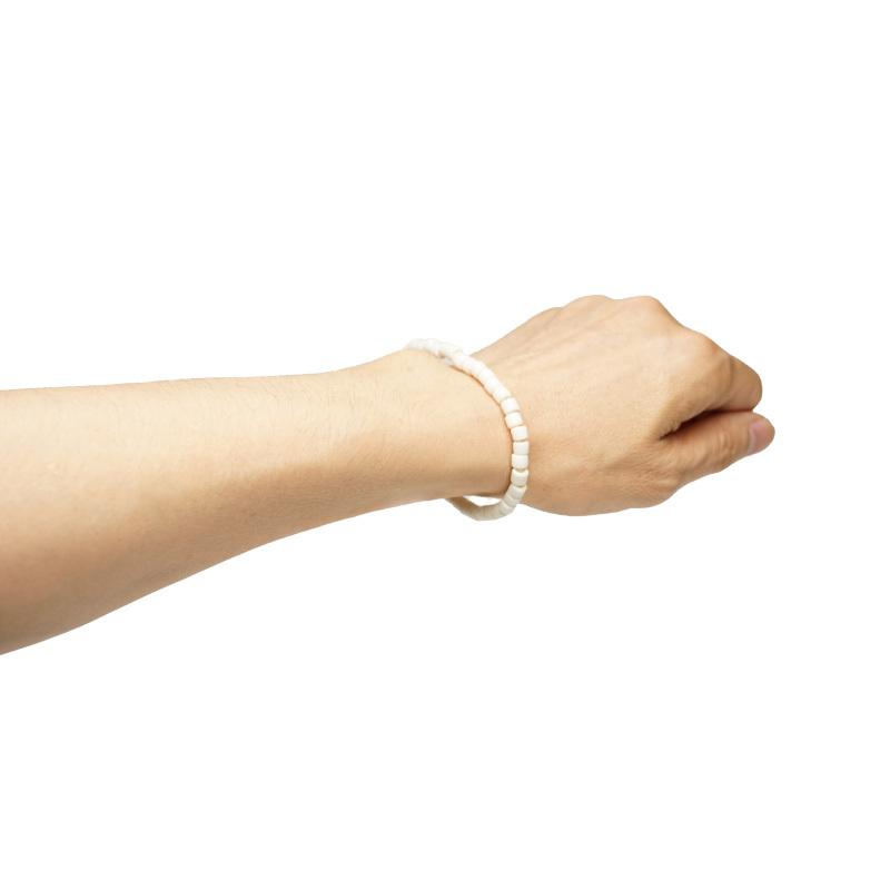 アンティークビーズ ブレスレット 白中玉 ヴィンテージビーズ 民族