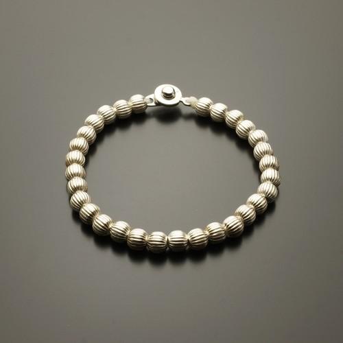シルバービーズブレスレット 中玉 Silver925 シルバー925 ハンドメイド