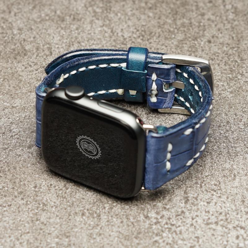 longvadon アップルウォッチ　ベルト　レザー　クロコ　牛皮革 Apple Watch アップルウォッチ バンド apple watch クロコ ベルト 牛革