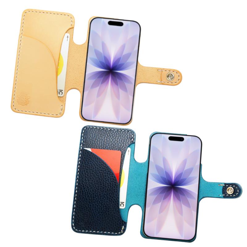 手帳型 iPhone 17用レザーケース Bタイプ アイホン アイフォン 本革