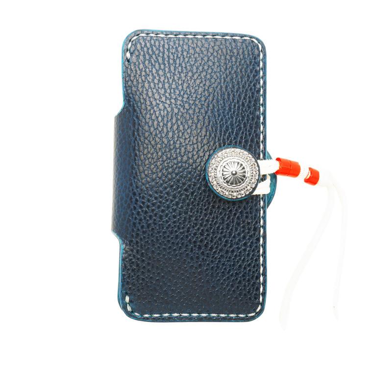 手帳型 iPhone 17e用レザーケース Eタイプ　アイホン アイフォン 本革 サドルレザー イタリアンレザー シボ加工 メンズ 手縫い 日本製 | Apple | 15