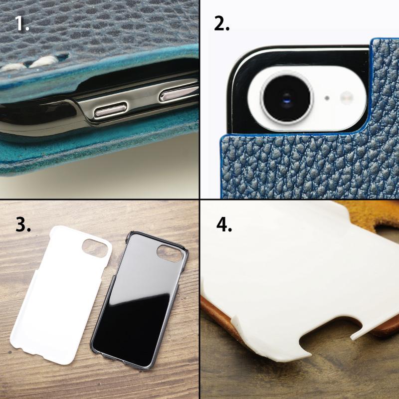 手帳型 iPhone 17e用レザーケース Eタイプ　アイホン アイフォン 本革 サドルレザー イタリアンレザー シボ加工 メンズ 手縫い 日本製 | Apple | 03