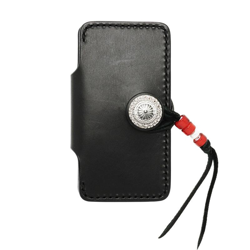 手帳型 iPhone 17e用レザーケース Eタイプ　アイホン アイフォン 本革 サドルレザー イタリアンレザー シボ加工 メンズ 手縫い 日本製 | Apple | 05