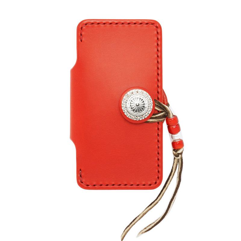 手帳型 iPhone 17e用レザーケース Eタイプ　アイホン アイフォン 本革 サドルレザー イタリアンレザー シボ加工 メンズ 手縫い 日本製 | Apple | 07