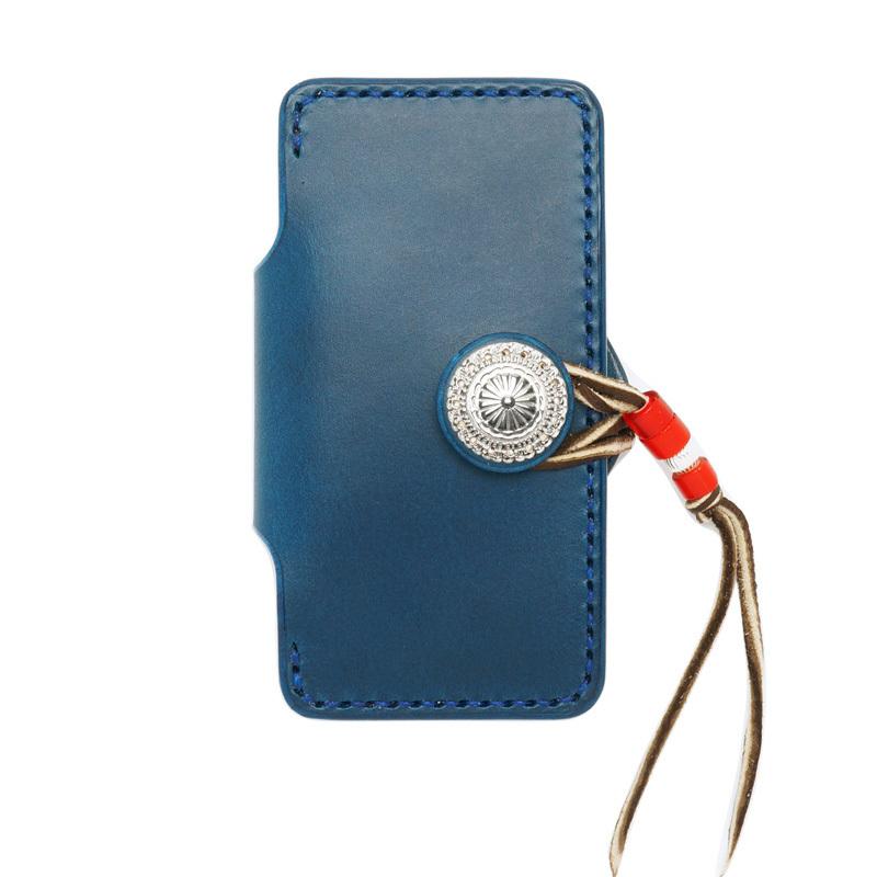 手帳型 iPhone 17e用レザーケース Eタイプ　アイホン アイフォン 本革 サドルレザー イタリアンレザー シボ加工 メンズ 手縫い 日本製 | Apple | 08