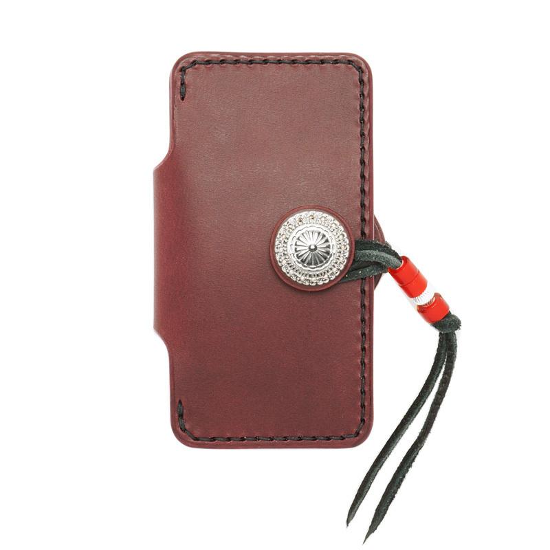 手帳型 iPhone 17e用レザーケース Eタイプ　アイホン アイフォン 本革 サドルレザー イタリアンレザー シボ加工 メンズ 手縫い 日本製 | Apple | 09