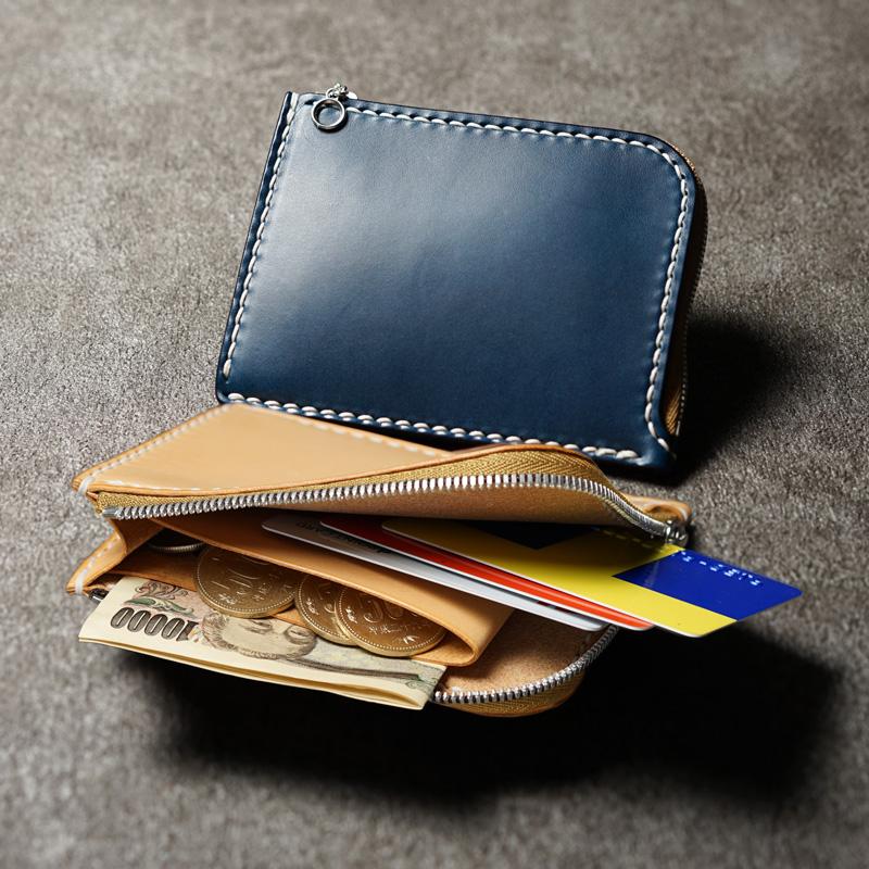 革財布 L字ファスナー コンパクト財布 本革 ハンドメイド ブッテーロ YKK L字ファスナーウォレット ブッテーロ ミニ財布 ミニウォレット