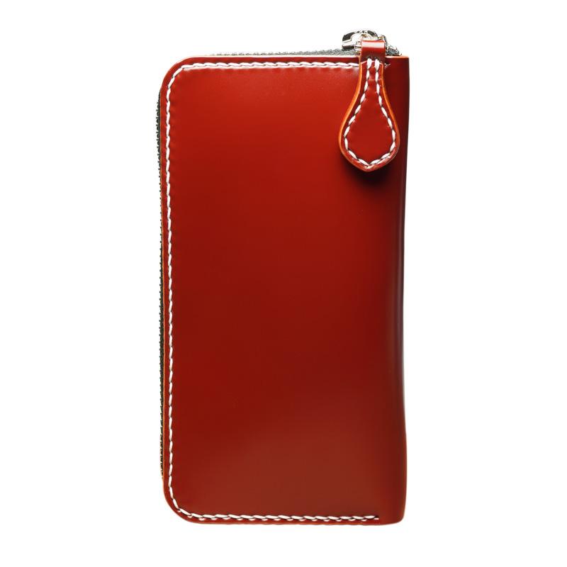 ラウンドジップウォレット コードバン バーガンディ ラウンド