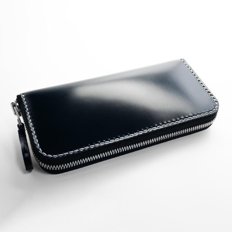 廃番 コードバン　ジップウォレット 革財布・革製品のビーズ屋｜ラウンドジップウォレットミニ