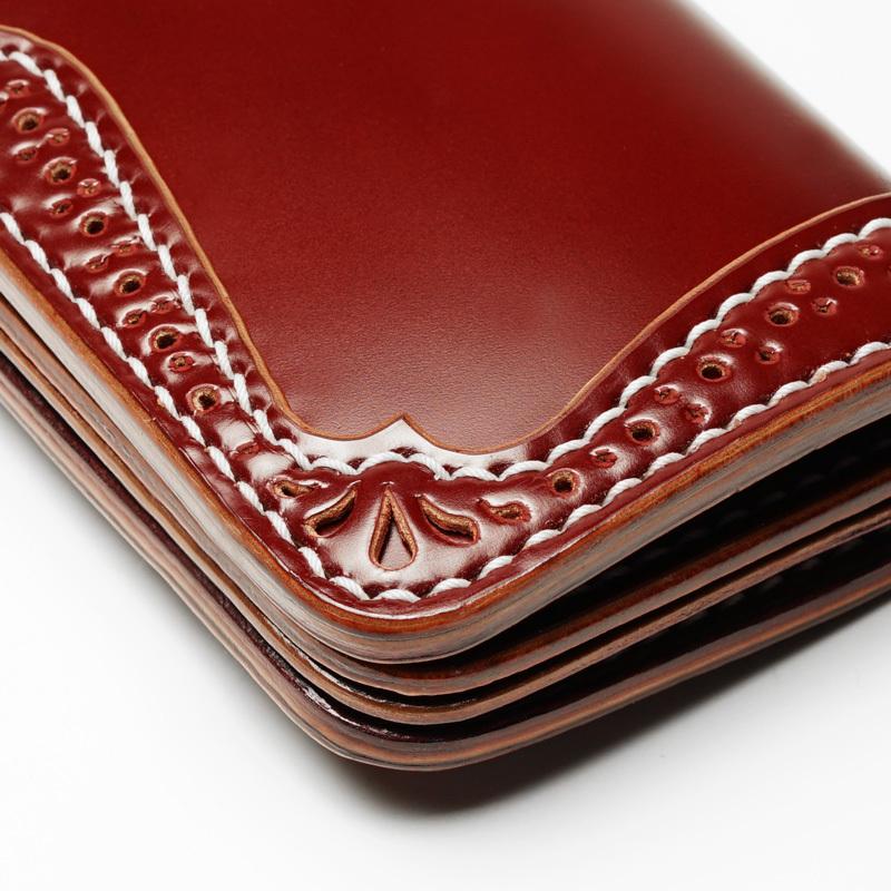 コードバンウォレット Aタイプ パンチング ダブルカット きなり・黒