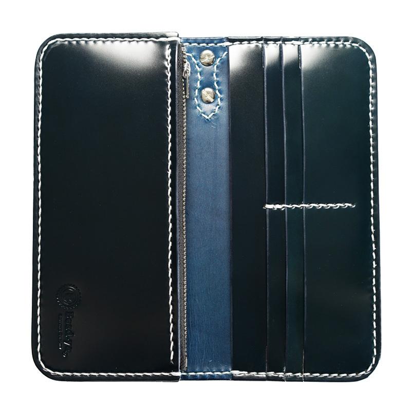 コードバンウォレット Aタイプ TYPE II パンチング 本藍染め